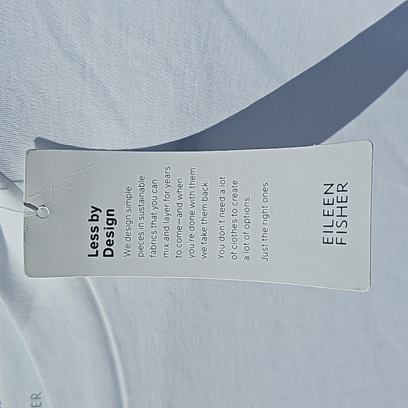 NWT Eileen Fisher White Mock Neck Top - Picture 6 of 7